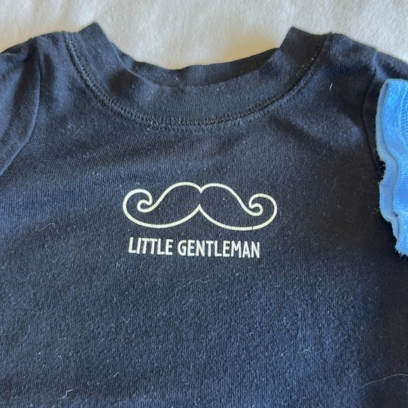 Bundles - Set of 3 Short sleeve Baby Onesies - Black, Blue, and White - Picture 2 of 7